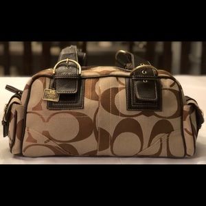 Vintage beige and golden brown Coach purse $55